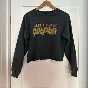 Original Retro Brand Black Aloha Hawaii Sweatshirt